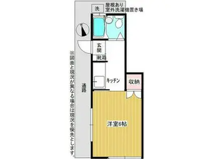 市原ハイツ(1K/1階)の間取り写真