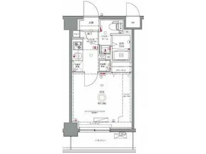 GENOVIA西川口Ⅱ(1K/2階)の間取り写真
