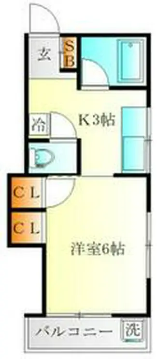 ハイツ白楽 2階階 間取り
