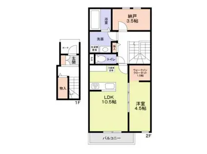 守山区守山三丁目計画B棟(1SLDK/1階)の間取り写真