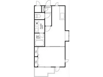 第二ウィスタリアマンション(1DK/3階)の間取り写真