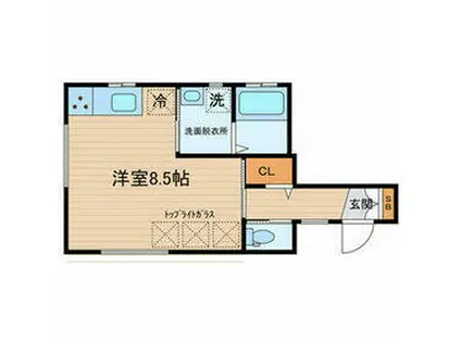 ダイキグランテージ南品川Ⅲ(ワンルーム/1階)の間取り写真