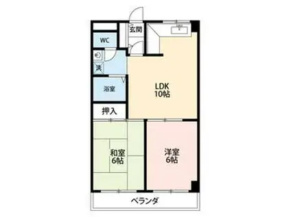 ナカマチビル(2DK/3階)の間取り写真