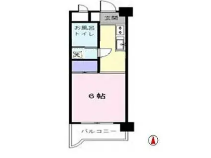 プレイリーハイムⅡ(1K/1階)の間取り写真