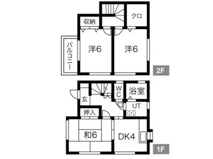 東武伊勢崎・大師線 蒲生駅 徒歩9分 2階建 築27年(3DK)の間取り写真