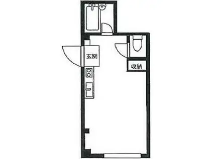 コアプラス立川みなみ(ワンルーム/1階)の間取り写真