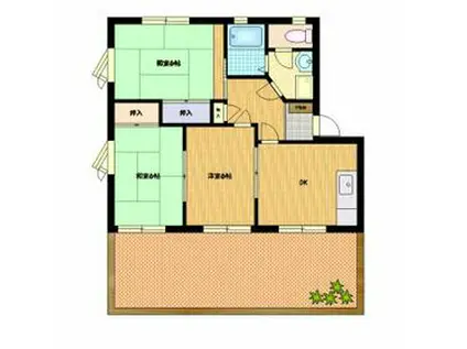 ユトリロ下地2(3DK/2階)の間取り写真