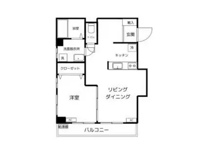 フォトナ新井薬師前(1LDK/2階)の間取り写真