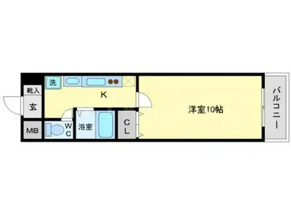 ロイヤルキャッスル(1K/9階)の間取り写真