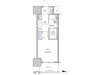 パークアクシス名古屋山王橋(1K/5階)の間取り写真