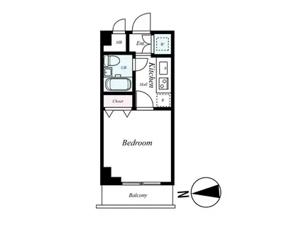 ルーブル大森Ⅱ(1K/7階)の間取り写真