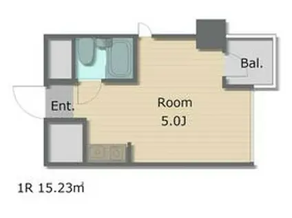 メゾン・南平C(ワンルーム/5階)の間取り写真