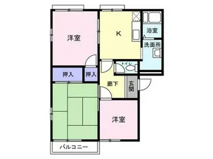 エスポワールハイムⅡ(3DK/1階)の間取り写真