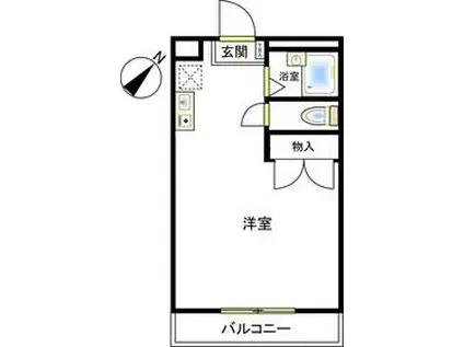 TOYAMA(ワンルーム/1階)の間取り写真