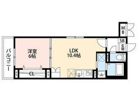 板橋区蓮沼町(1LDK/2階)の間取り写真