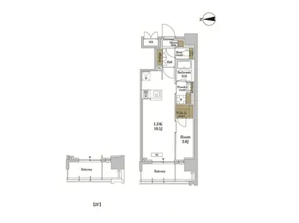 RJRプレシア蒲田(1LDK/3階)の間取り写真