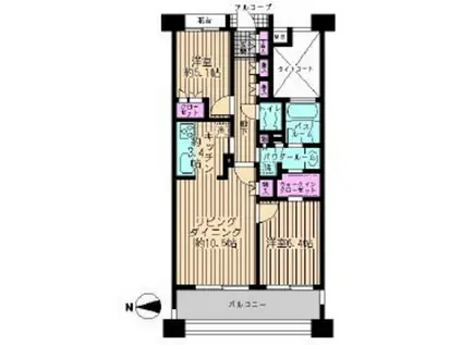 パークスクエア川口(2LDK/10階)の間取り写真