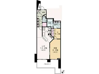 PARK CITY ひばりが丘 511号(1SLDK/5階)の間取り写真