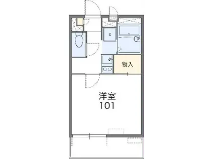 レオパレス高畑東(1K/1階)の間取り写真