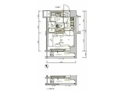 メインステージ川崎新川通(1K/6階)の間取り写真