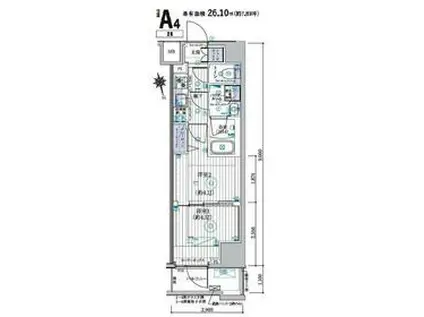 MAXIV CROS 高島平 MIRAIS(2K/2階)の間取り写真