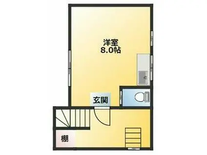 YKビル(ワンルーム/4階)の間取り写真