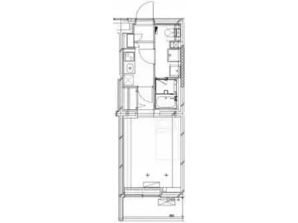 GENOVIA二子新地(1K/1階)の間取り写真