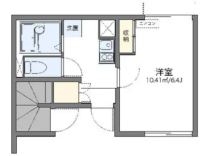 レオネクスト町新田(1K/1階)の間取り写真