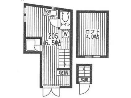 アーバンプレイス東中野Ⅳ(ワンルーム/2階)の間取り写真
