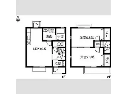 DUPLEX 長島B(2LDK)の間取り写真
