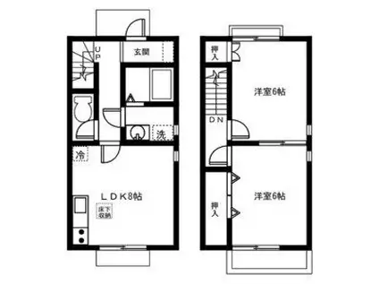 DUPLEX 国王327A(2LDK)の間取り写真