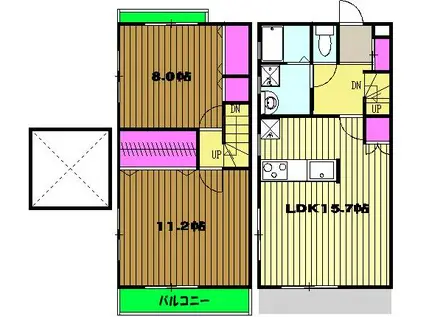 フローラルガーデンＤ(2SLDK)の間取り写真