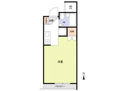 カルム秋葉原イースト(1K/3階)の間取り写真