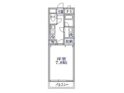 エクセル百合丘(1K/1階)の間取り写真
