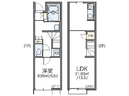 レオネクストドリームハウス(1LDK/1階)の間取り写真