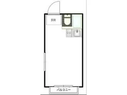ビラビアンコ田中(ワンルーム/2階)の間取り写真