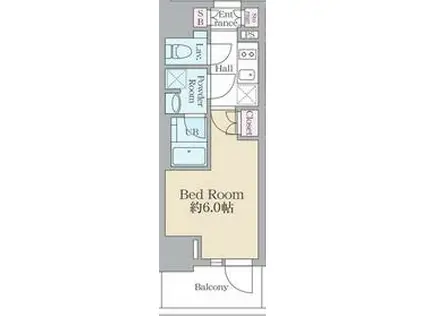 REVECITYSENDAGAYA(1K/2階)の間取り写真