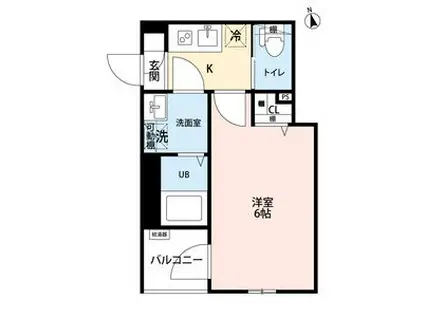 ROBOT HOME 黄金Ⅱロボットホームコ(1K/2階)の間取り写真