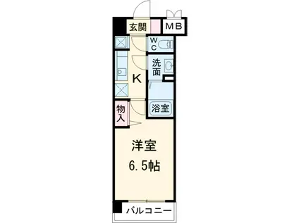 プレサンス名古屋STATIONサティナ(1K/11階)の間取り写真