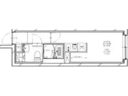 フラシア新蒲田(1K/1階)の間取り写真