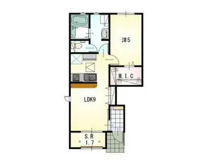 LOTUS篠原(1LDK/1階)の間取り写真