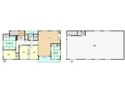 遠州鉄道 曳馬駅 徒歩15分 2階建 築33年(4LDK)の間取り写真