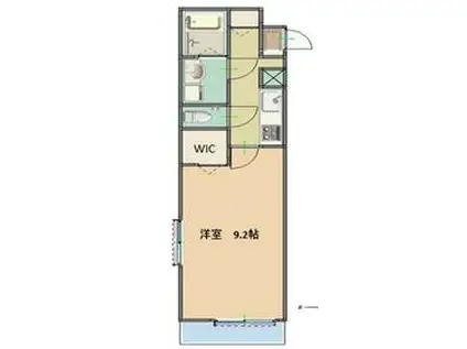 クレセール草加(1K/1階)の間取り写真