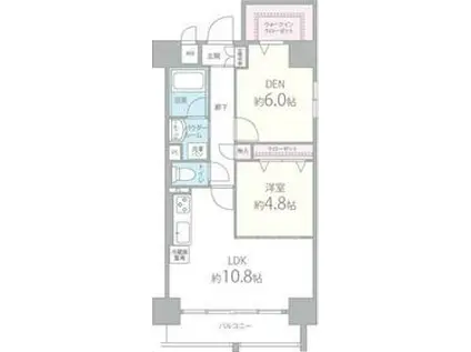 グランシャリオ江坂(1SLDK/4階)の間取り写真