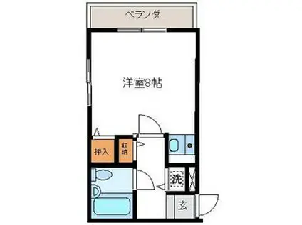 クレメゾン天沼(ワンルーム/1階)の間取り写真