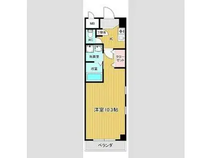 本州守山ビル(1K/5階)の間取り写真