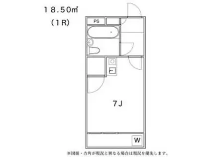 グランシャリオ飯能(ワンルーム/4階)の間取り写真