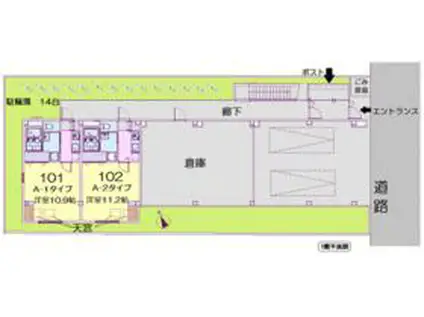 オリーブ(1K/3階)の間取り写真