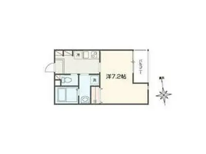 MELDIA小手指Ⅱ(1K/2階)の間取り写真