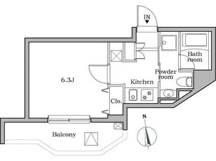 レジディア蒲田Ⅱ(1K/10階)の間取り写真